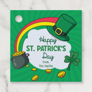 St. Patricks Tag - Grüner Kleeblatt Regenbogen Geschenkanhänger