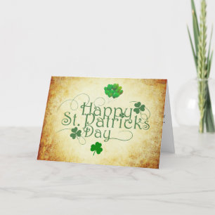 St Patricks Tag grüner Luftballon Kleeblatt Klee Feiertagskarte