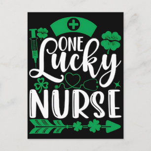 St. Patricks-Tag handgezeichnete Beschriftung und  Feiertagspostkarte
