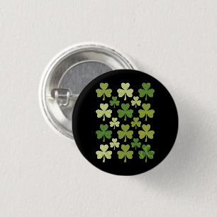 St. Patricks Tag Herz Glücksklee Kleeblatt  Button