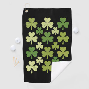 St. Patricks Tag Herz Glücksklee Kleeblatt Golfhandtuch