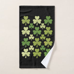 St. Patricks Tag Herz Glücksklee Kleeblatt Handtuch