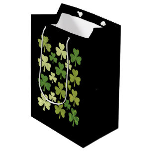 St. Patricks Tag Herz Glücksklee Kleeblatt Mittlere Geschenktüte