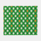 St. Patricks Tag Irisch gefärbter Argyle Fleecedecke (Vorderseite (Horizontal))