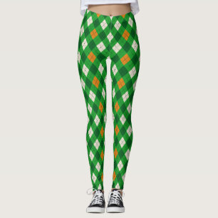 St. Patricks Tag Irisch gefärbter Argyle Leggings