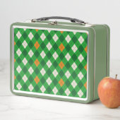 St. Patricks Tag Irisch gefärbter Argyle Metall Brotdose (Beispiel)