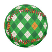 St. Patricks Tag Irischer farbiger Argyle Baseball (Vorderseite Links)