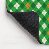 St. Patricks Tag Irischer farbiger Argyle Mousepad (Ecke)