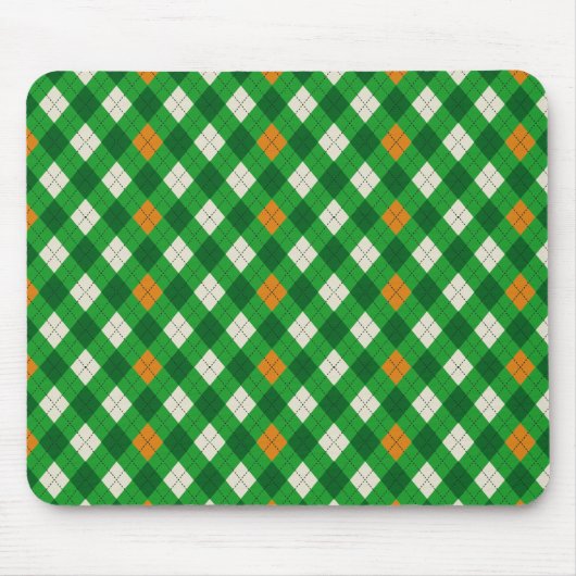 St. Patricks Tag Irischer farbiger Argyle Mousepad (Vorne)