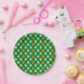 St. Patricks Tag Irischer farbiger Argyle Pappteller (Party)
