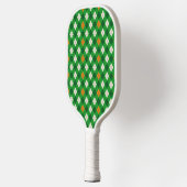 St. Patricks Tag Irischer farbiger Argyle Pickleball Schläger (Links)