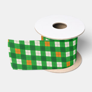 St. Patricks Tag Irischer farbiger Argyle Satinband