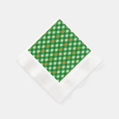 St. Patricks Tag Irischer farbiger Argyle Serviette (Ecke)