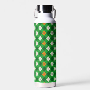 St. Patricks Tag Irischer farbiger Argyle Trinkflasche
