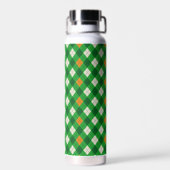 St. Patricks Tag Irischer farbiger Argyle Trinkflasche (Rückseite)