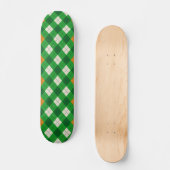St. Patricks Tag Irischer gefärbter Argyle Skateboard (Vorderseite)
