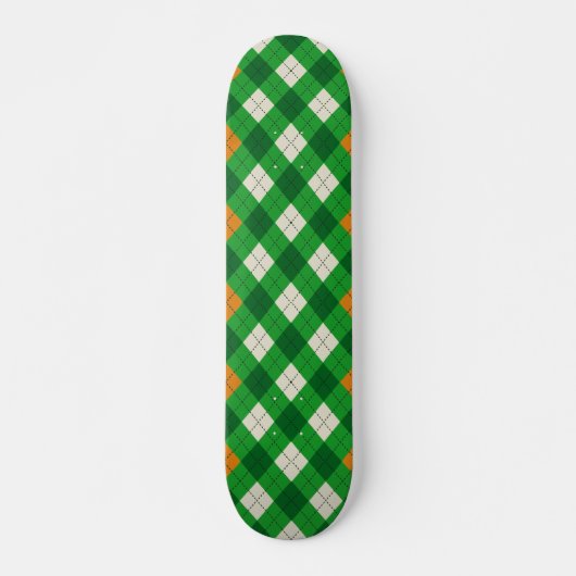 St. Patricks Tag Irischer gefärbter Argyle Skateboard (Vorne)