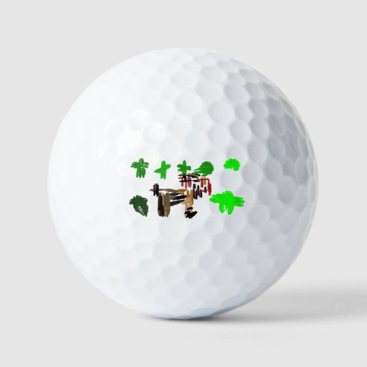 St. Patricks Tag Irischer Terrier Golfball (Vorderseite)