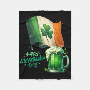 St. Patricks Tag Irisches Bier Irland-Flagge Männe Fleecedecke