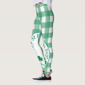 St. Patricks Tag Irisches Kleeblatt Grün Häkchen Leggings (Links)