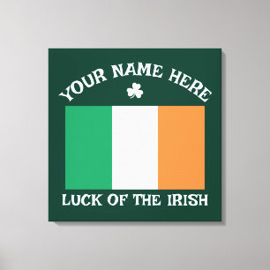 St. Patricks Tag Irland Flagge Benutzername Shamro Leinwanddruck