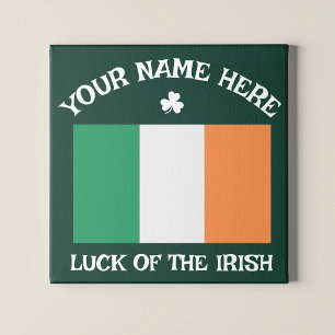 St. Patricks Tag Irland Flagge Benutzername Shamro Leinwanddruck