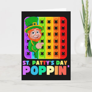 St. Patricks Tag ist Poppin Pop It Fidet Spielzeug Karte
