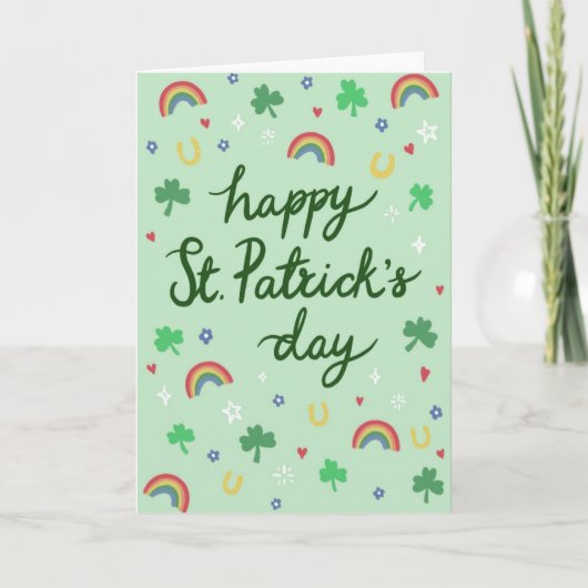 St. Patricks Tag Karte (Vorderseite)