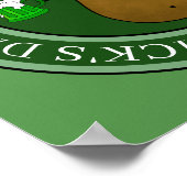 St. Patricks-Tag-Kartoffel mit Hut Poster (Ecke)