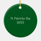 St. Patricks Tag Keramik Ornament (Hinten)