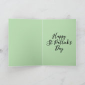 St. Patricks Tag Kleeblatt Charme Karte (Innenseite)