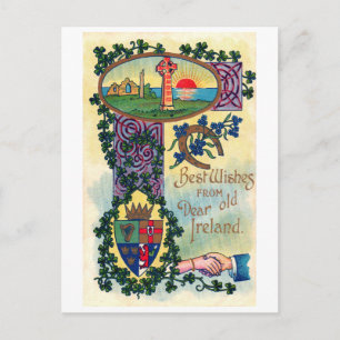 St. Patricks Tag, Kleeblatt Postkarte