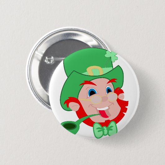 St. Patricks Tag, Knopf 🍀 Button (Vorne & Hinten)