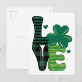 St. Patricks Tag Liebe Feiertagspostkarte (Vorne/Hinten)