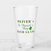 St. Patricks Tag Name Bier Glas (Vorderseite)