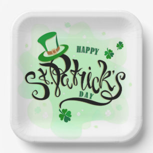 St Patricks Tag Papierplatte Pappteller