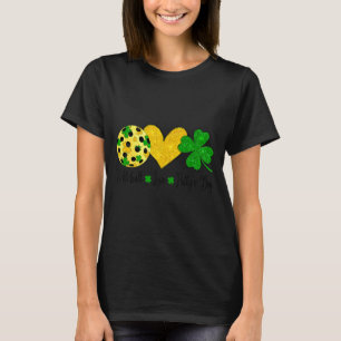 St. Patricks Tag Pickleball Shamrocks Frieden Lieb T-Shirt