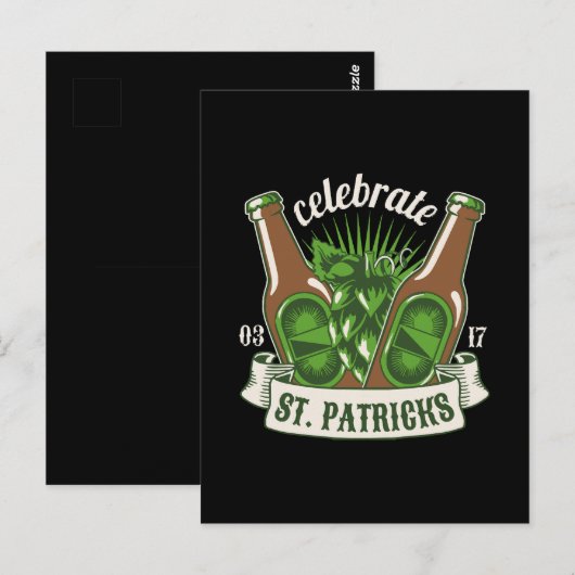 St. Patricks Tag Postkarte (Vorne/Hinten)