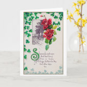 St. Patricks Tag Rose, Vintage Karte (Gelbe Blume)