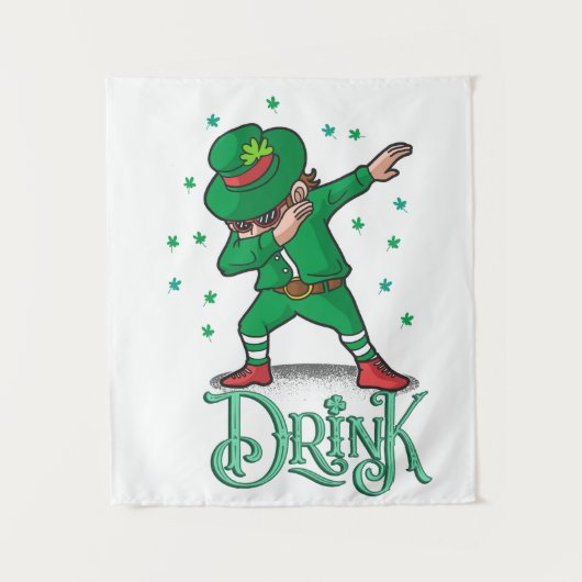 St. Patricks Tag,Shamrock Wandteppich (Vorderseite)