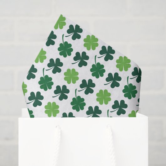 St. Patricks Tag Shamrocks Vierblattklee Seidenpapier (Geschenktüte)