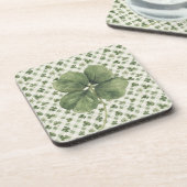 St. Patricks Tag Vierblattklee Getränkeuntersetzer (Linke Seite)