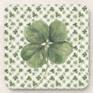 St. Patricks Tag Vierblattklee Getränkeuntersetzer