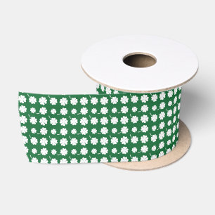 St. Patricks Tag vierblättriges Kleeblatt Satinband