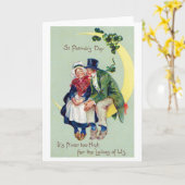 St. Patricks Tag, Vintage Karte (Gelbe Blume)