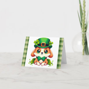 St. Patricks Tag Welpe Feiertagskarte