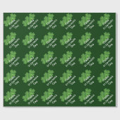 St Patricks Tagesgrün Kleeblatt Geschenkpapier (Flach)