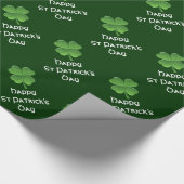 St Patricks Tagesgrün Kleeblatt Geschenkpapier (Ecke)