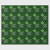 St Patricks Tagesgrün Kleeblatt Geschenkpapier (Flach)