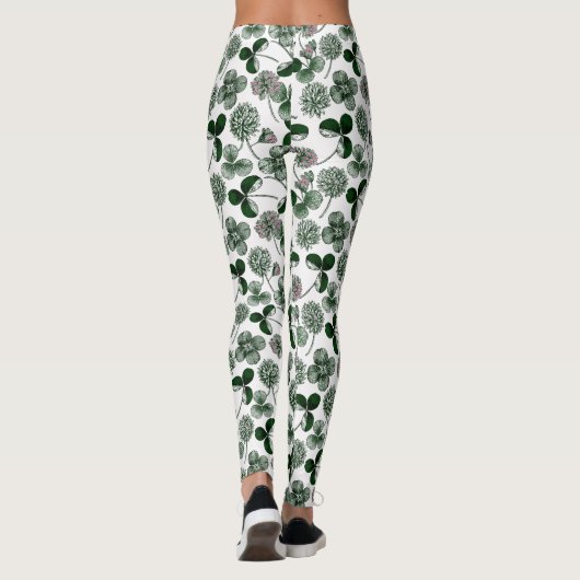 St. Patricks Tagesmuster Klee Leggings (Rückseite)